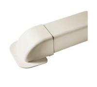 3S SuperSamaStore Coude pour Goulotte de Climatiseur 60x45 mm, Raccord Mural pour Cacher Le Passage des Conduits dans Les Installations de Climatiseur, PVC Rigide Anti-UV, Blanc RAL 9001 - Lot 9 Pcs