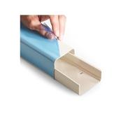 3S SuperSamaStore Goulotte pour Climatiseur avec Film Protecteur, 80x60 mm | Goulotte à Clipser pour Climatiseur Mono et Dual Split, Pvc Antichoc Anti-Uv, 2 Pièces de 1 m Chacune