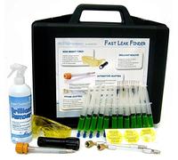 3S SuperSamaStore Kit Détection Fuites Climatisation avec Traceur Brilliant en Doses, Kit Détecteur Fuite UV Professionnel avec Adaptateurs Gaz Réfrigérants, Lampe 9 Led, Lunettes et Valise