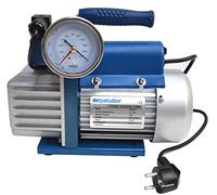 3S SuperSamaStore Pompe à Vide Monostade 70 L/min | avec Électrovanne et Vacuomètre, Pompe d’Aspiration pour Climatisation et Réfrigération, 220 V 50 Hz, Raccord 1/4" SAE