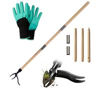 3T6B Désherbeur Manuel, 1.2m Arrache Pissenlit avec Gants