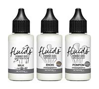 3x 30 ml Octopus Fluids Resin Ink Set BLANC, Alcohol pour résine époxy, blanc des effets petri dish art, couleur de époxy blanche l'art la résine, liquide colorant RI-SET-WH