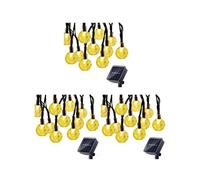3X 8 Modes D'Ampoules Solaires Boule de Cristal 5M LED Guirlandes Lumineuses Guirlandes Lumineuses pour la Décoration Extérieure de Fête de Noël