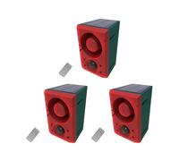 3X Alarme de Capteur de Mouvement Solaire Extérieur avec Télécommande, 130Db Alarme Sonore Sirène Alarme Sonore Système D'Alarme de Sécurité