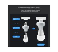 3X Application pour EWeLink Wifi E27 E26 Adaptateur D'Ampoules Intelligentes Base de Support de Lampe Intelligente pour Lampe Adaptateur