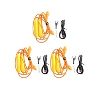 3X Bouchons D'Oreille Écouteur pour Travail, Suppression Du Bruit, Protection Auditive, Chantiers de Construction, Endroits Bruyants Orange
