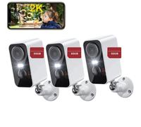 3X caméra de surveillance extérieure, Starlight couleur vision nocturne avec carte mémoire 32GB