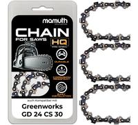 3x chaîne de tronçonneuse 30cm 1,3mm 3/8"" 45 TG pour Greenworks GD 24 CS 30