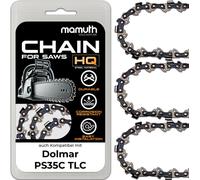 3x chaîne de tronçonneuse 35cm 1,3mm 3/8" 52 TG pour Dolmar PS35C TLC