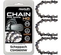 3x Chaîne de tronçonneuse 40cm 1,5mm 0,325"" 66 TG pour Scheppach CSH5600W