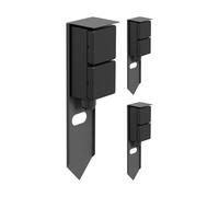 3x colonne de prises de courant de jardin PIWI avec piquet de terre pour
