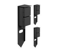 3x colonne de prises de courant de jardin PIWI avec piquet de terre pour