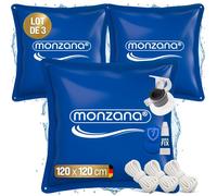 MONZANA® 3X Coussin de Piscine hivernage XL Corde PVC -20°C Double Couture 4 Oeillets Coussin Gonflable Oreiller Piscine Coussin Flottant Valve air