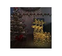 vidaXL Décorations de Noël de renne avec LED - 3 pièces