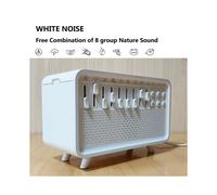 3X Diffuseur D'Arômes et D'Air à Bruit Blanc, Humidificateur avec 8 Niveaux de Bruit Blanc Réglables, Veilleuse, Haut-Parleur