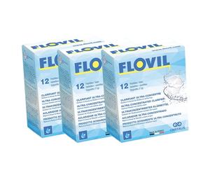 3x Flovil clarifiant ultra-concentré pour piscines