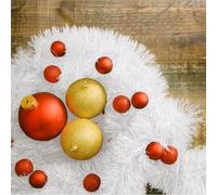 3X Guirlande de Noël Ø 10 cm 10 mètres - Guirlande décorative artificielle - Guirlande de sapin pour Noël (3X Blanc)