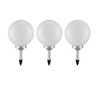 3x lampe boule lumineuse enfichable lampe de jardin lampe solaire d'extérieur, lampe solaire enfichable, interrupteur marche/arrêt piquet de sol, DMxH 20x62cm, balcon de jardin