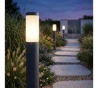 3x Lampe Extérieure Colonne en Acier Inoxydable, Anthracite, 110 cm