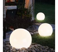 Lampe d'extérieur, lampe solaire, lampe solaire, lampe de jardin, lampe enfichable, lampe de chemin, piquet de sol à batterie IP44, argent blanc, 4x LED blanc chaud, DxH 15x42,5cm