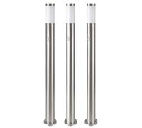 3x lampe sur pied extérieure en acier inoxydable détecteur de mouvement de jardin colonne en acier inoxydable projecteur de chemin lumière de cour