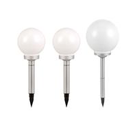 3x LED lampes à prises solaires boule de jardin lumières terrasses spot extérieur diamètre 2x 15 cm, 1x 10 cm