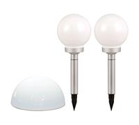 3x LED Plug solaire Steh Lampes Chemin de jardin blanc Éclairage extérieur Sphère de mur Lumières Terrasse