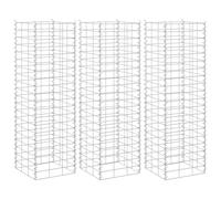 3x Lits Surélevés en Gabions 30x30x100 cm Fer Paniers Jardin Extérieur vidaXL
