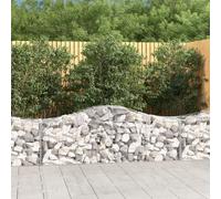 3x Paniers à Gabions Arqués 400x30x40/60 cm Fer Galvanisé Cages Jardin vidaXL