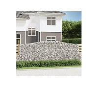 vidaXL Gabions Arqués 3 pcs 400x50x140/160 cm