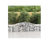 vidaXL 3x Paniers à Gabions Arqués Cages à Gabions Arquées Murs de Gabion Barrières de Jardin Terrasse Extérieur 3146971 Or G