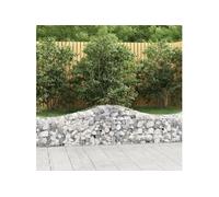 VidaXL Paniers à gabions arqués 3 pcs