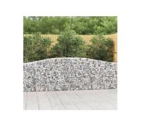 vidaXL Paniers à gabions arqués 3 pcs 400x30x80/100 cm