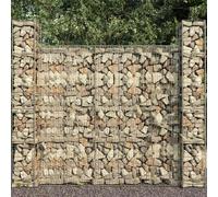 3x Paniers de Gabion Acier Galvanisé Mur Pierres Clôture Jardin Patio vidaXL