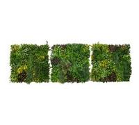 3x Panneau Mural Végétal Artificiel 1 x 1 m Cassia Feuillage Décor Jardin Maison