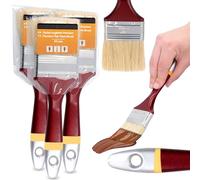 3X Pinceau 63 mm Plat pour Peinture Vernis et Lasure Haute Précision Robuste Durable Idéal pour Finitions Détaillées et Travaux de Qualité Professionnel