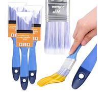 3X Pinceau Large 38 mm Plat pour Peinture Acrylique Vernis Lasures Teintures et Décoration Intérieure Extérieure Accessoire pour Travaux Manuels et Création Artistique