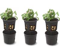 3x Pot de pommes de terre Pot de fleurs Set 3 pcs Pot de culture pour pommes de terre Pot de culture 28 L, hauteur 32 cm, Potato Topf Korb