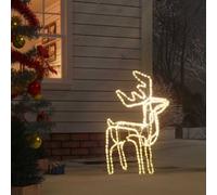 3x Rennes de Noël Blanc Chaud 76x42x87 cm Décoration Ornement Jardin vidaXL