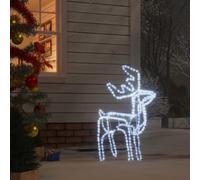 3x Rennes de Noël Blanc Froid 76x42x87 cm Décoration Ornement Jardin vidaXL