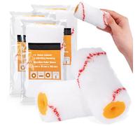 3x Rouleau Peinture 10 cm Manchon Microfibre Rouleaux Remplacement Peintures Laques Mur Plafond Façade Décoration Accessoires Peinture Professionnels