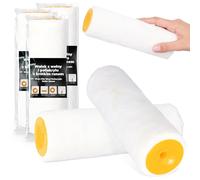 3x Rouleau Peinture 18 cm Rechange Rouleau Remplaçable Laine Polyacrylique pour Mur Peindre Mobilier Travaux Rouleau Anti-Éclaboussures Fournitures Peintur