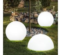 3x Solaire LED Boule Lumières Extérieur Jardin Éclairage Mur Branchez sur Pied