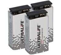 3X Ultralife U9VL-J-P - Pile Bloc D'Alimentation Lithium 9V 1200mAh