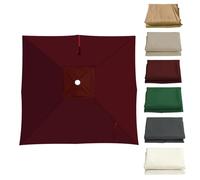 3X3 2.5X2.5 4X3m Auvent De Remplacement Pour Parasol 8Baleines, Durable Carré Housse De Rechange Pour Parapluie Déporté Excentrique, Toile Protection Solaire AntisUV Imperméable(Burgundy,3X3m)