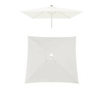 3x3m 2x3m 2x2m Carré Dessus De Parapluie De Remplacement En Polyester, 4/6/8 Baleines, Grand Housse Toile De Parasol Non Déporté Rechange, Imperméable Protection UV 30+(Offwhite,297X297cm)