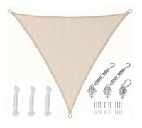 3x3x3 Voile d'Ombrage Triangulaire Respirante - Toile de Jardin UV avec Fixation
