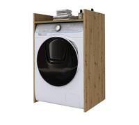 3xE Living Armoire de Salle de Bain pour Machine à Laver, sur Pied Durable avec étagère - Artisan Oak, 64 cm x 97,5 cm x 50 cm, Etagere Salle de Bain, Colonne Salle de Bain