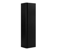 3xE Living Colonne de Salle de Bain, 1 Porte, 4 étagères, Noir, 35 x 30 x 136 cm