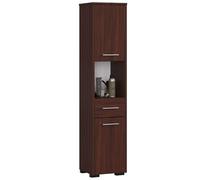 3xE Living Colonne de Salle de Bain, 2 Portes, wengé, 30 x 30 x 140 cm